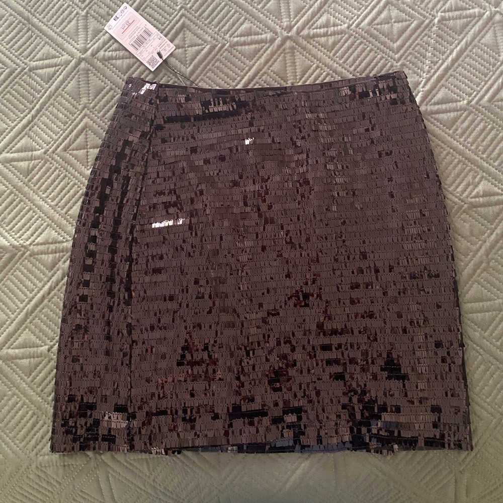 Black Sequin Skirt, MANGO, M